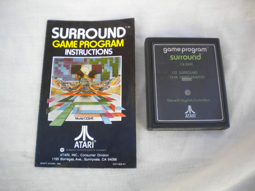 Cartucho Surround  Y Manual Para Consola Atari 2600