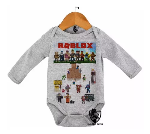 body Manga Longa Criança Roupa Bebê roblox turma game jogo