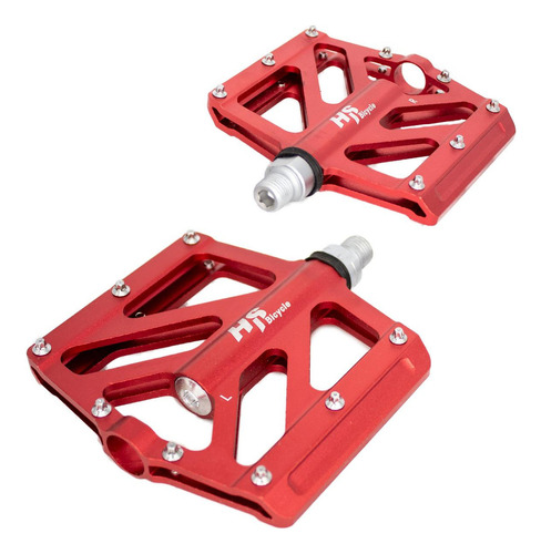 Pedales Para Bicicleta Bmx 1/2 Aluminio Rojo Alnc-2014 Hs