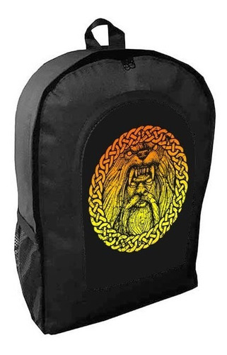 Mochila Negra Vikingos Adulto / Escolar C27