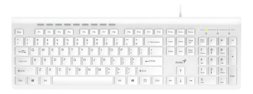 Teclado Genius SlimStar 230 QWERTY español color blanco