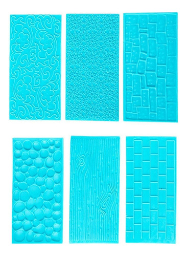Y Y 6 Piezas De Esteras De Impresión De Fondant, Alfombrilla