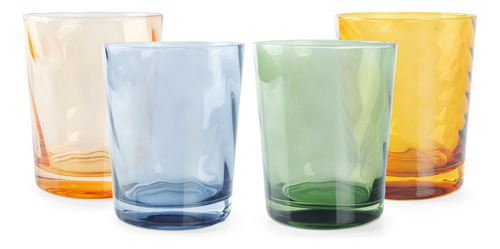 Set De Vasos Crown Baccara Caribe 4 Piezas Color Multicolor