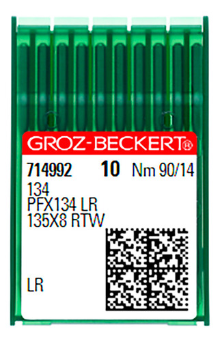 Aguja Coser Cuero Máq. Aparadora Groz-beckert 134 L R  90/14