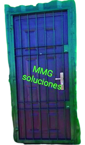 Puerta Reja Doble Cerradura Varilla 12