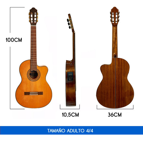 Guitarra Electrocriolla Rómulo García H-800 Ceq Tapa Solida