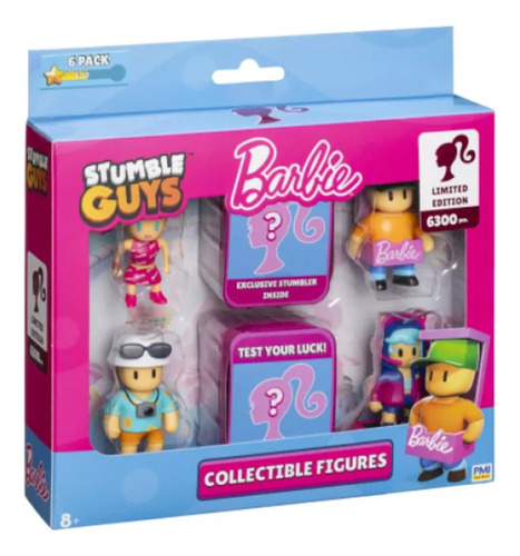 Stumble Guys 6 Figuras Skin Barbie 2 Modelos Edic Limitada