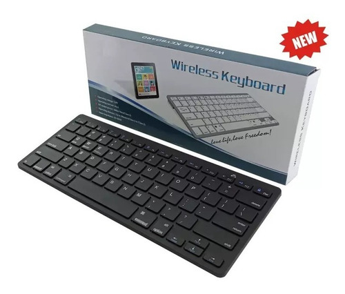 Teclado Bluetooth sem fio compacto, tablet, PC, iPad, Mac