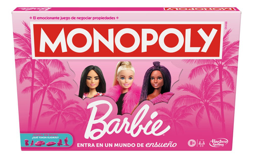 Juego De Mesa Monopoly Barbie Hasbro 6 Tokens De Color Rosa