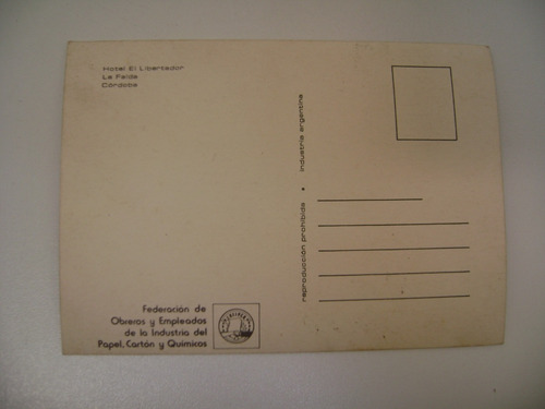 Lote 3 Postales Hotel Libertador La Falda Papeleros Boedo (Usado)