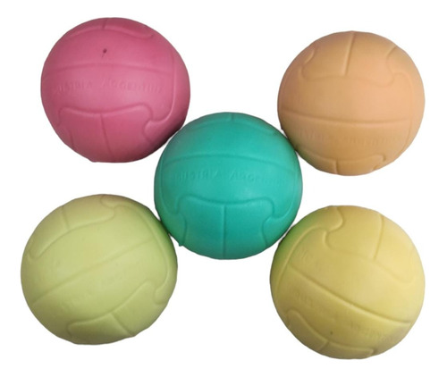 Combo Kit Pelota Goma Espuma Macu X 5u Colegio Niños Niñas