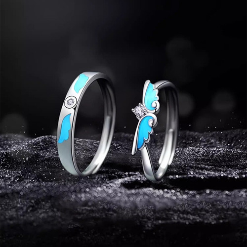 Anillo Luminous Pairs Para Mujer, Anillo De Pareja Ajustable