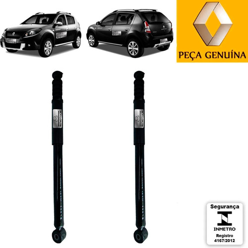 Kit 2 Amortecedor Traseiro Sandero Stepway Ate 14 562108732r