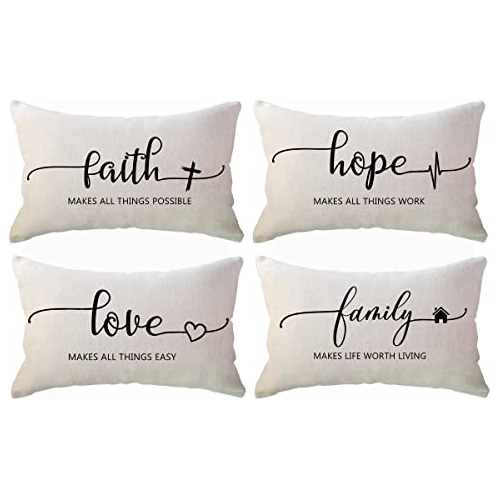 Fundas De Almohada Lumbares Frases Inspiradoras De Fe, ...