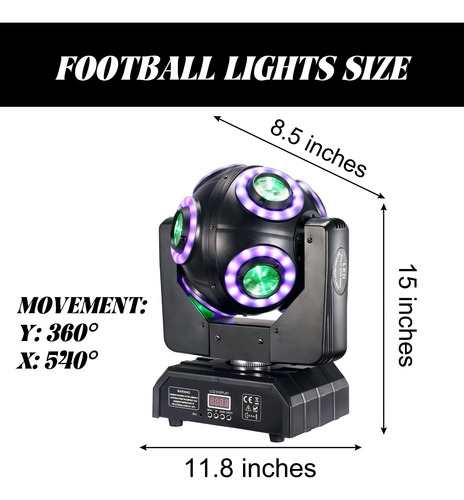 Luz De Escenario Led Móvil 8x15w Dmx Rgbw 360