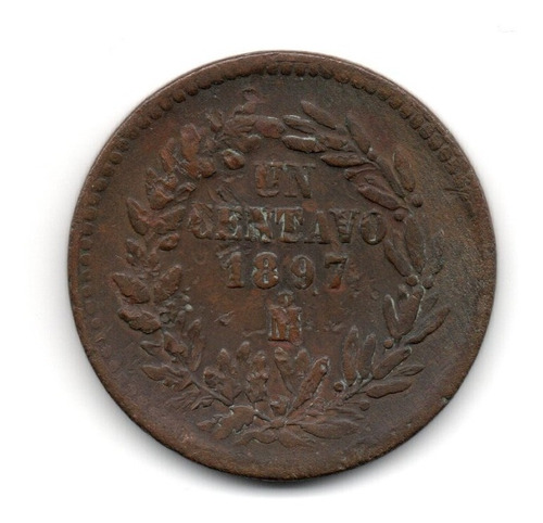 Mexico Moneda 1 Centavo Año 1897 Km#391.6