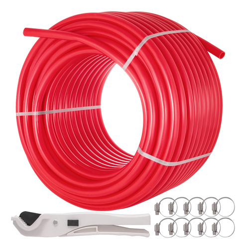 Vevor Tubería Pex Calefacción Radiante Evoh 300pies 1 PuLG Color Rojo
