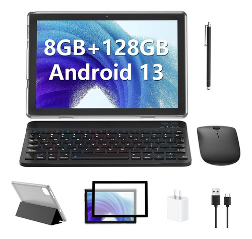 Tableta Android 2023 Con Teclado, Tableta Android 13 8 Gb Ra