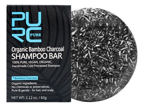 3 Unidades Champú En Barra Con Carbón De Bambú Ecológico