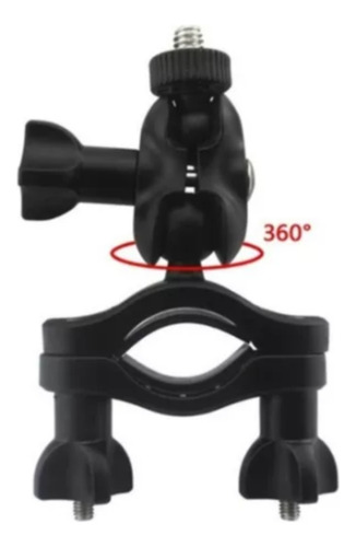 Suporte Meudome Giratório Para Moto Guidao Bike Para Gopro Cor Preto
