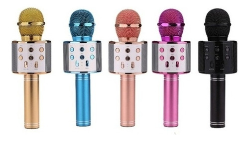 Microfono Karaoke Bluetooth Inalambrico Parlante Usb Color Fucsia