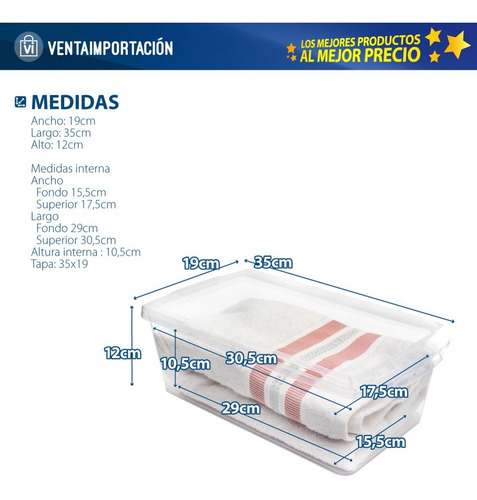 Imagen 3 de 4 de 10 Cajas Organizador Multiuso Zapatos Caja Con Tapa Cajoner