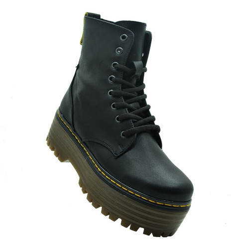 Media Bota Capa De Ozono 627001 Negro Plataforma Dama