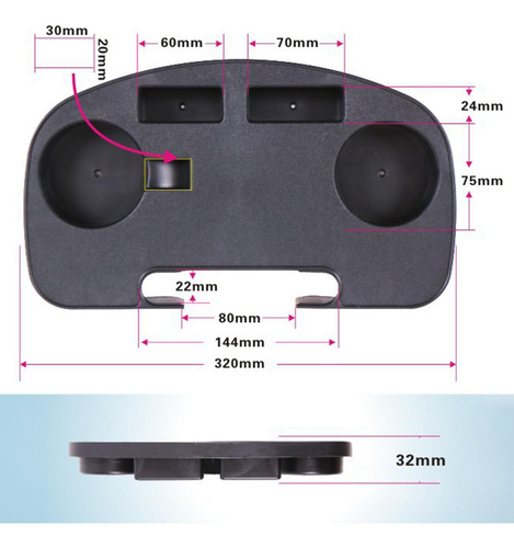 Portavasos Reclinable, Sillas Reclinables Plegables, Bandeja