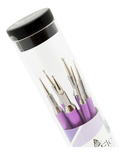 Ezflow Duo Tools Kit Decoración Uñas Dooting Curva Nail Art