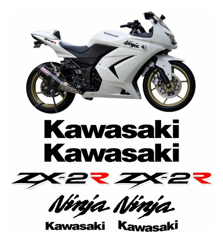 Faixa Emblema Adesivo Kawasaki Ninja 250r Zx 2r 25021 Zx2r