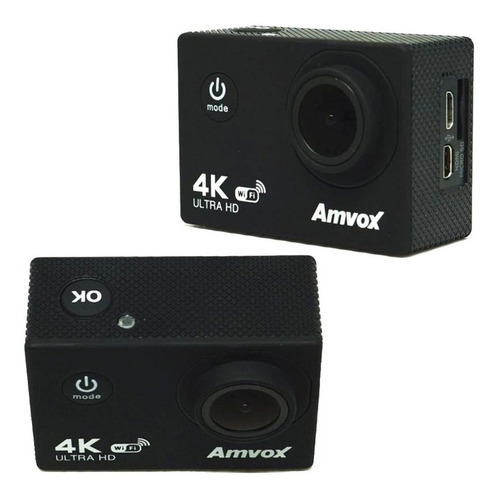 Câmera Digital 4k Adc 840 Amvox Com Case A Prova D´água