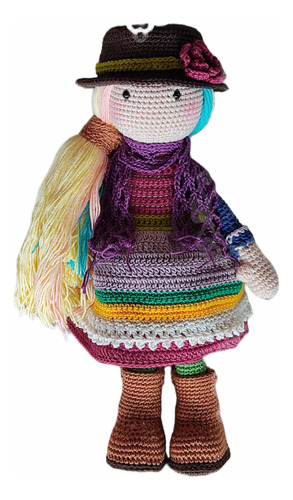 Amigurumi Crochet Muñeca Con Sombrero