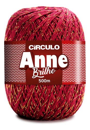 Fio Anne Brilho 500m Circulo Cor 7136 - Marsala - Ouro