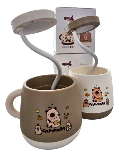 Lámpara Y Lapicero Capybara Capibara Kawaii Beige Beige
