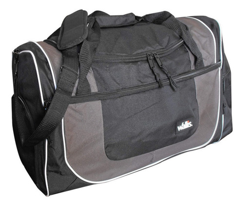 Maleta Deportiva Wallis Viaje 65l Poliester Semi-impermeable Color Negro