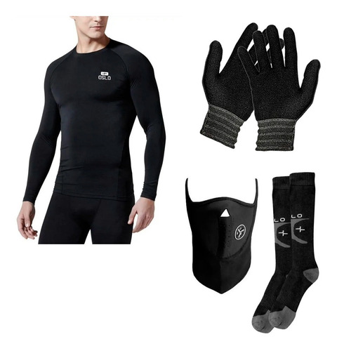 Kit Conjunto Termico Medias Oslo Guantes Mascara Fas En Full