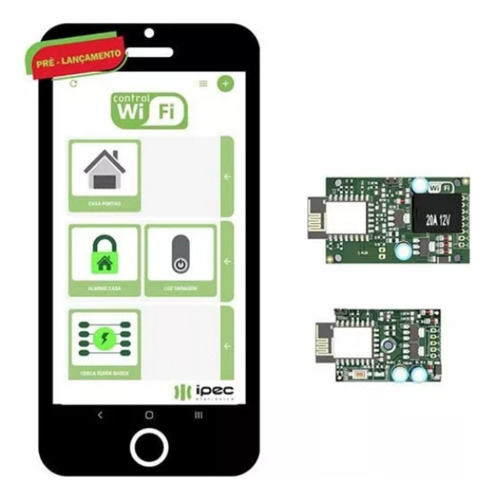 Modulo Control Wifi Duplo Portão Alarme App No Celular Ipec