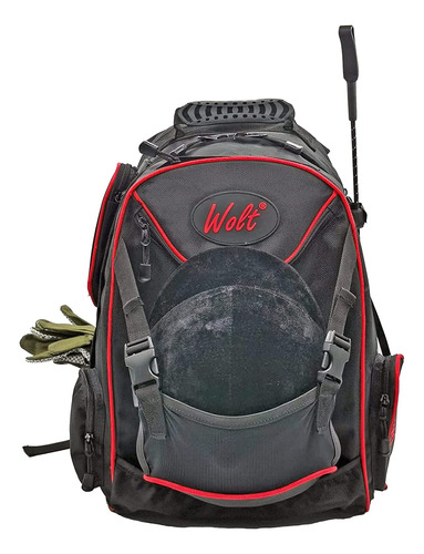 Wolt Mochila Ecuestre Profesional Con Soporte Para Casco Par