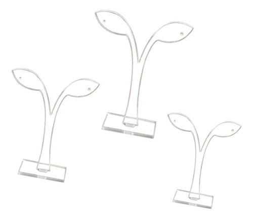 3x Pantallador De Pendientes Joyería De Joyería Rack Claro