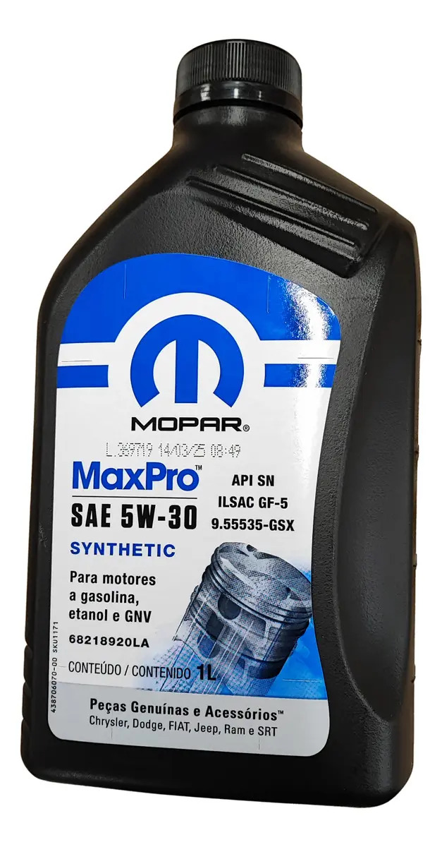 Óleo De Motor Sintético 5w30 Maxpro Jeep K68218920LA