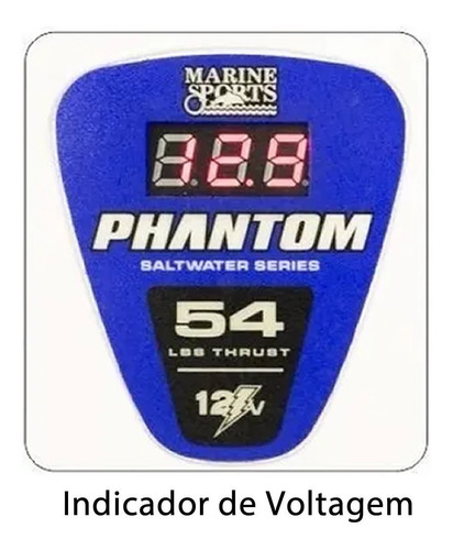 Imagem 5 de 8 de Motor Elétrico Phantom 54 Lbs Água Salgada Marinizado Branco
