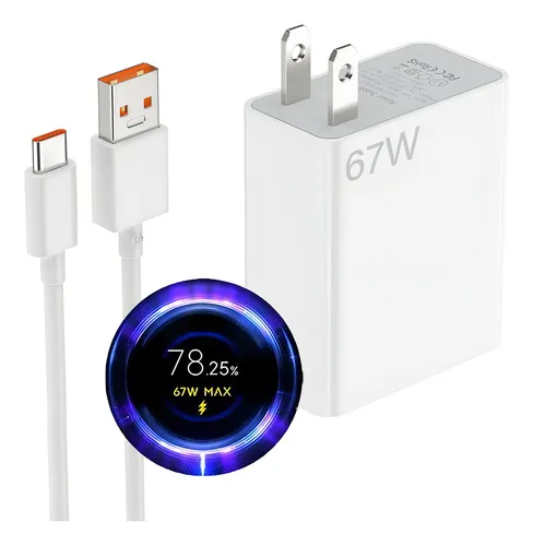 Cargador Turbo 67w Super Rápido Tipo C para Xiaomi 12 13 14 Xiaom...