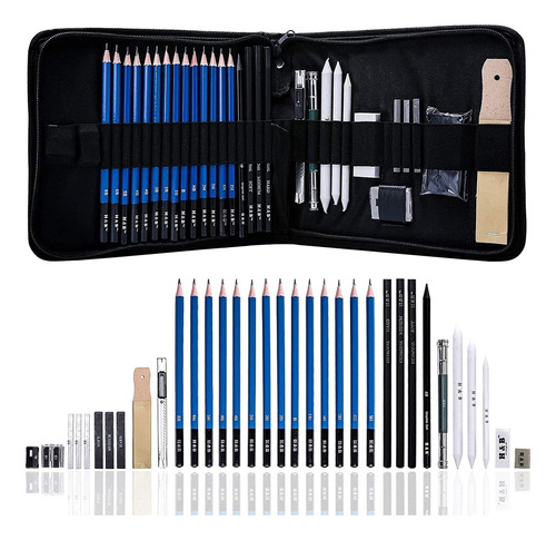 Kit De Lápices Dibujo 33 Piezas