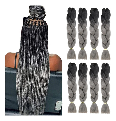 1 Pieza Extensiones 100% De Kanekalon Trenzas Africanas 