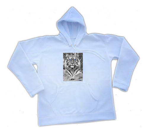 Sudadera Hoodie Tigre Blanco