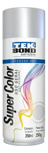 Tinta aerossol Tekbond Quick Dry 350 ml cor de alumínio