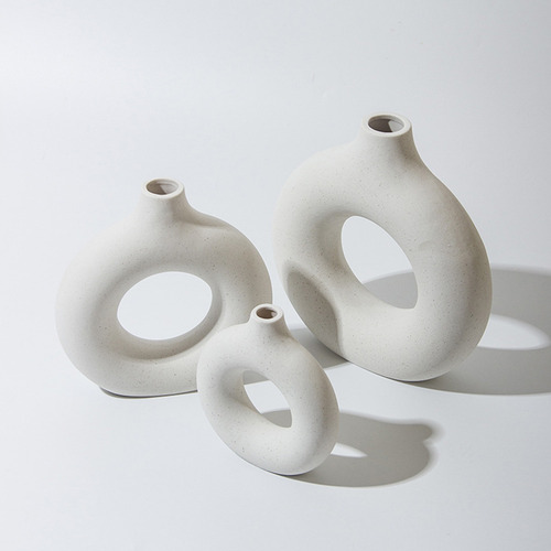 Nordic Ring Shape Vase Modern Decorative Vases
