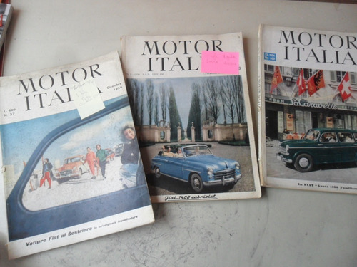 3 Revista Auto Antiguo Motor Italia Fiat Abarth Lote Manual 