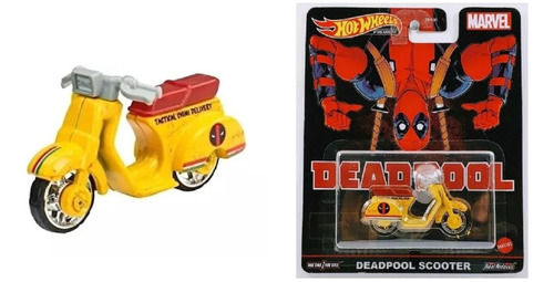 Deadpool Moto Escala 1/64 Hot Wheels Premium Real Riders