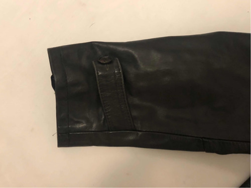 Campera Saco Chaqueta Cuero Motor Oil Talle L Negro